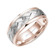 Men's Bleu Royale Two Tone Legacy Wedding Band